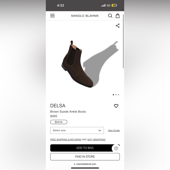 Manolo Blahnik Delsa Ankle Boots - Picture 7 of 7